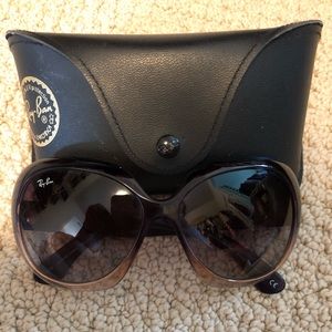 MUST GO ASAP Navy/Clear Sunglasses RayBan